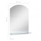 Preview: Wandspiegel mit Regal 20×40 cm Hartglas