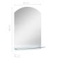 Preview: Wandspiegel mit Regal 20×40 cm Hartglas
