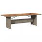 Preview: Gartentisch mit Akazienholz-Platte Grau 240x90x75cm Poly Rattan