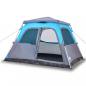 Preview: Kuppel-Familienzelt 6 Personen Blau Quick Release
