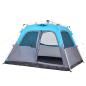 Preview: Kuppel-Familienzelt 6 Personen Blau Quick Release