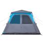 Preview: Kuppel-Familienzelt 6 Personen Blau Quick Release