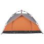 Preview: Kuppel-Campingzelt 2 Personen Grau und Orange Quick Release