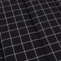 Preview: Sonnenliegen-Auflage Schwarz Karomuster Oxford-Gewebe