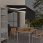 Preview: ARDEBO.de - Markise Automatisch mit Rollo LED Windsensor 3,5x2,5m Anthrazit