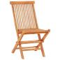 Preview: 3-tlg. Bistroset mit Beigen Kissen Massivholz Teak