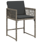 Preview: 5-tlg. Garten-Essgruppe mit Kissen Grau Poly Rattan