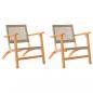 Preview: Gartenstühle 2 Stk. Beige Poly Rattan und Akazienholz
