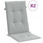 Preview: Hochlehner-Auflagen 2 Stk. Melange Hellgrau 120x50x4 cm Stoff