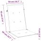 Preview: Hochlehner-Auflagen 2 Stk. Melange Hellgrau 120x50x4 cm Stoff