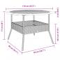Preview: Gartentisch mit Holzplatte Beige Ø110x71 cm Poly Rattan