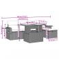Preview: 6-tlg. Garten-Sofagarnitur mit Kissen Grau Poly Rattan