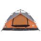 Preview: Kuppel-Campingzelt 3 Personen Grau und Orange Quick Release