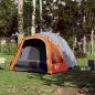 Preview: Kuppel-Campingzelt 3 Personen Grau und Orange Quick Release