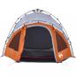 Preview: Kuppel-Campingzelt 3 Personen Grau und Orange Quick Release