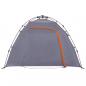 Preview: Kuppel-Campingzelt 3 Personen Grau und Orange Quick Release
