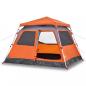 Preview: Kuppel-Campingzelt 4 Personen Grau und Orange Quick Release