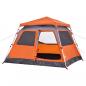 Preview: Kuppel-Campingzelt 4 Personen Grau und Orange Quick Release