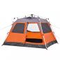Preview: Kuppel-Campingzelt 4 Personen Grau und Orange Quick Release