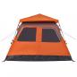 Preview: Kuppel-Campingzelt 4 Personen Grau und Orange Quick Release