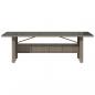 Preview: Gartentisch mit Glasplatte Grau 240x90x75 cm Poly Rattan