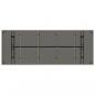 Preview: Gartentisch mit Glasplatte Grau 240x90x75 cm Poly Rattan