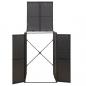 Preview: Mülltonnenbox für 1 Tonne Schwarz 70x80x117 cm Poly Rattan