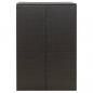 Preview: Mülltonnenbox für 1 Tonne Schwarz 70x80x117 cm Poly Rattan
