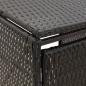 Preview: Mülltonnenbox für 1 Tonne Schwarz 70x80x117 cm Poly Rattan