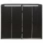Preview: Mülltonnenbox für 2 Tonnen Schwarz 140x80x117 cm Poly Rattan