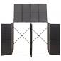 Preview: Mülltonnenbox für 2 Tonnen Schwarz 140x80x117 cm Poly Rattan