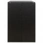 Preview: Mülltonnenbox für 2 Tonnen Schwarz 140x80x117 cm Poly Rattan
