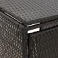 Preview: Mülltonnenbox für 2 Tonnen Schwarz 140x80x117 cm Poly Rattan