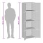 Preview: Gartenschrank Schwarz 59x40x180 cm Poly Rattan