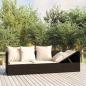 Preview: ARDEBO.de - Outdoor-Loungebett mit Kissen Braun Poly Rattan