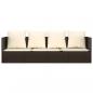 Preview: Outdoor-Loungebett mit Kissen Braun Poly Rattan