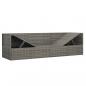 Preview: Outdoor-Loungebett mit Kissen Grau Poly Rattan