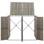 Preview: Mülltonnenbox für 2 Tonnen Grau 140x80x117 cm Poly Rattan