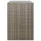Preview: Mülltonnenbox für 2 Tonnen Grau 140x80x117 cm Poly Rattan