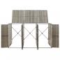 Preview: Mülltonnenbox für 3 Tonnen Grau 207x80x117 cm Poly Rattan