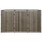 Preview: Mülltonnenbox für 3 Tonnen Grau 207x80x117 cm Poly Rattan