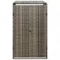Preview: Mülltonnenbox für 1 Tonne Grau 70x80x117 cm Poly Rattan