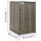 Preview: Mülltonnenbox für 1 Tonne Grau 70x80x117 cm Poly Rattan