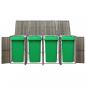 Preview: Mülltonnenbox für 4 Tonnen Grau 274x80x117 cm Poly Rattan