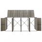 Preview: Mülltonnenbox für 4 Tonnen Grau 274x80x117 cm Poly Rattan