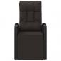Preview: Gartensessel mit Kissen 2 Stk. Verstellbar Schwarz Poly Rattan