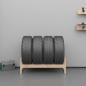 Preview: Reifenregal 120x40x40 cm Massivholz Kiefer