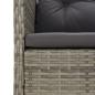 Preview: 2-tlg. Garten-Lounge-Set mit Kissen Grau Poly Rattan