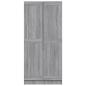 Preview: Kleiderschrank Grau Sonoma 82,5x51,5x180 cm Holzwerkstoff