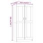Preview: Kleiderschrank Grau Sonoma 82,5x51,5x180 cm Holzwerkstoff